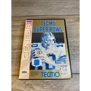 Tecmo Super Bowl Sega Genesis 1993 Football Game Cartridge with Case T-10056